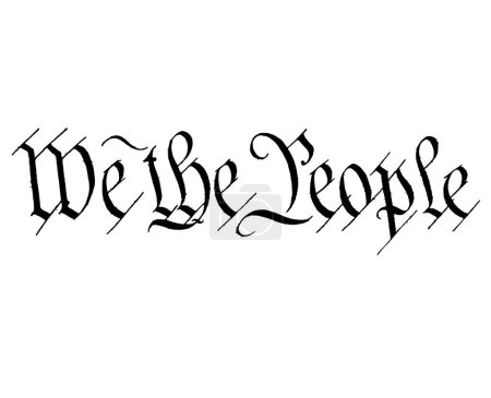 Illustration for We the people constitution text - Royalty Free Image