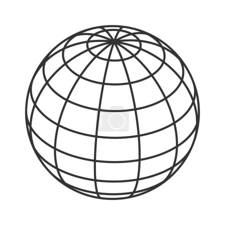 Illustration for Simple classic globe wireframe - Royalty Free Image