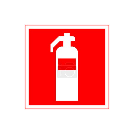 classic simple fire extinguisher sign