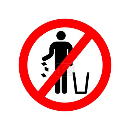 Illustration for Classic do not litter logo sign - Royalty Free Image