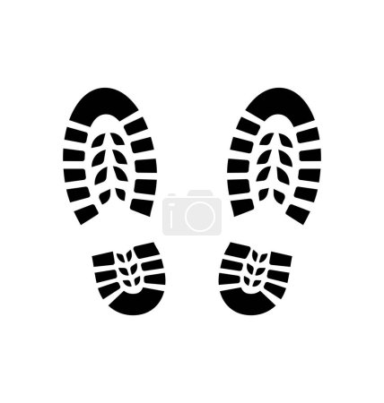 Illustration for Classic boot shoe footprints - Royalty Free Image
