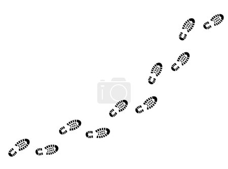 Illustration for Footprints bootprints pattern brush - Royalty Free Image