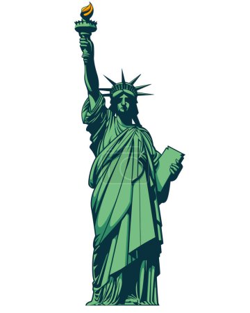 Illustration for Classic statue of liberty - Royalty Free Image