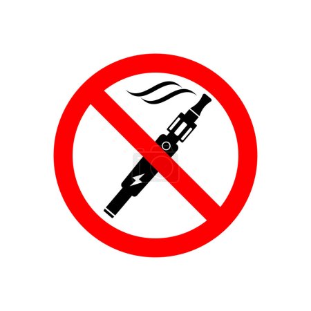 Illustration for No vaping no smoking symbol - Royalty Free Image