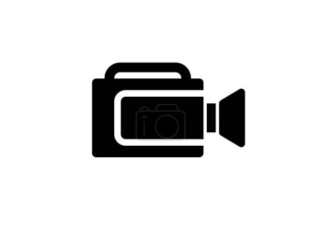 Téléchargez les illustrations : Icône simple enregistreur de caméra vidéo - en licence libre de droit