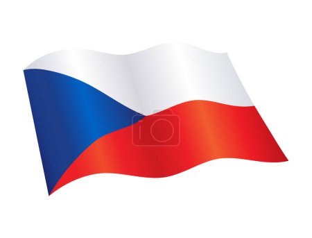 Flagge der Tschechischen Republik weht
