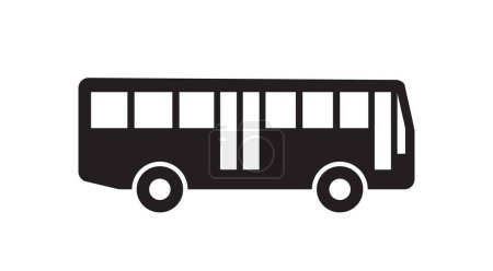 Illustration for Simple bus silhouette icon - Royalty Free Image