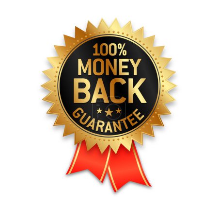 Illustration for Money back guarantee seal label - Royalty Free Image