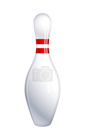 classic simple realistic ten pin bowling pin