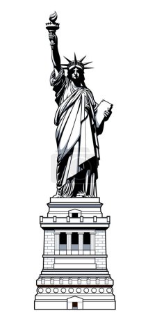 Illustration for Statue of liberty monument - Royalty Free Image