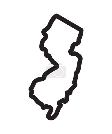 new jersey state shape outline silhouette