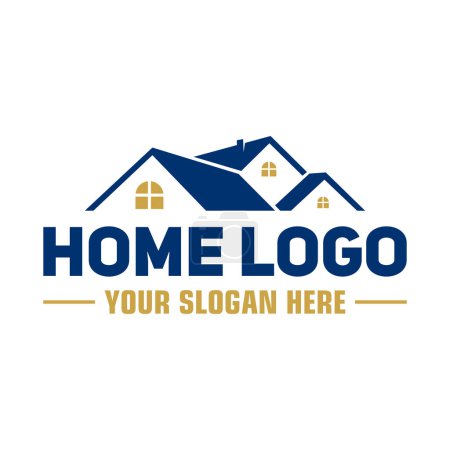 Téléchargez les illustrations : Home logo design creative for construction company ,roofing and more - en licence libre de droit
