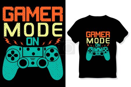 Illustration for Gaming t shirt gaming quotes t shirt Gamer t shirt Design - Royalty Free Image