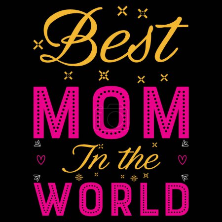 Ilustración de Mamá tipografía camiseta o camisa de día de la madre - Imagen libre de derechos