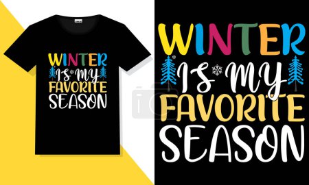 Ilustración de Tipografía de invierno camiseta jalá invierno SVG - Imagen libre de derechos
