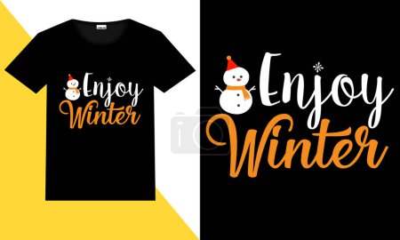 Téléchargez les illustrations : T-shirt typographie hiver Xowinter SVG - en licence libre de droit