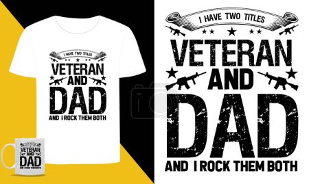Ilustración de Veterano SVG jalá veterano tipografía camiseta - Imagen libre de derechos
