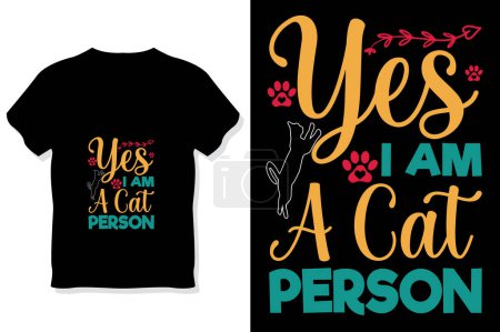 Ilustración de Cat Typography Diseño de Camiseta - Imagen libre de derechos