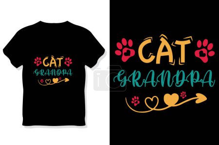 Illustration for Cat  Typography  T Shirt Design - Royalty Free Image
