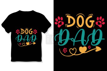 Illustration for Dog typography t shirt, Dog t shirt - Royalty Free Image