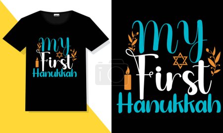 Ilustración de HanukkahSVG camiseta jalá Hanukkah camiseta - Imagen libre de derechos