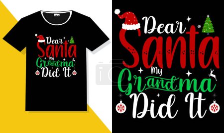 Ilustración de Diseño de la camiseta de Navidad, camiseta del día de Navidad - Imagen libre de derechos