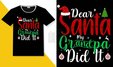 Ilustración de Diseño de la camiseta de Navidad, camiseta del día de Navidad - Imagen libre de derechos