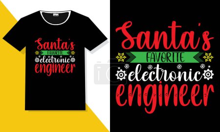 Téléchargez les illustrations : Typographie de Noël lettrage dessiné à la main, conception de T-shirt de Noël - en licence libre de droit