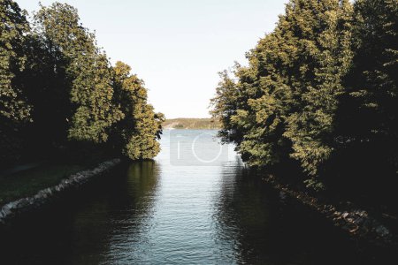 Photo for Scenic view of canal against clear sky - Royalty Free Image