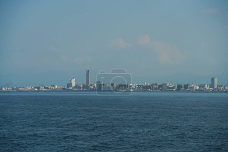 Foto de Vista de la ciudad y el mar de kagawa, Japón - Imagen libre de derechos