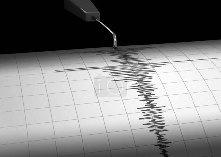 Photo for The Seismograph - 3D render - Royalty Free Image