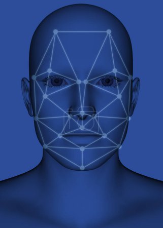 Téléchargez les photos : La reconnaissance faciale - 3D - en image libre de droit
