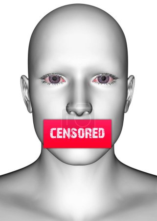Téléchargez les photos : Censure - Enlever le droit de parole - en image libre de droit
