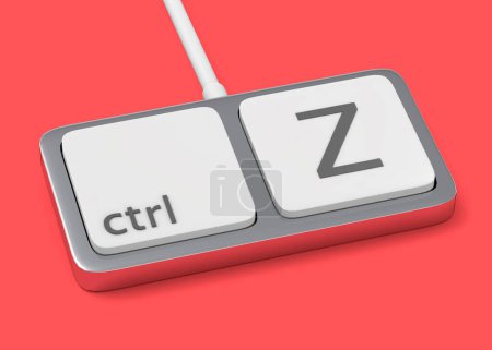 Foto de Ctrl Z - Concepto de teclado mínimo - 3D - Imagen libre de derechos