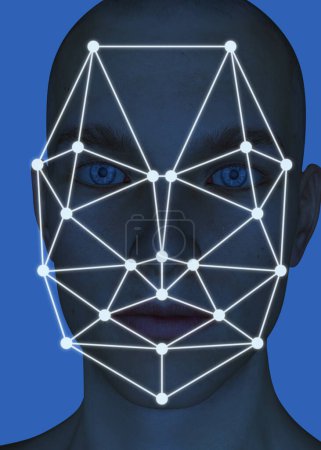 Téléchargez les photos : La reconnaissance faciale - 3D - en image libre de droit