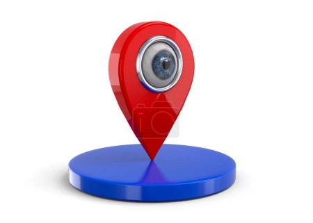 Foto de No privacy - Spy on location with GPS - 3D Concept - Imagen libre de derechos