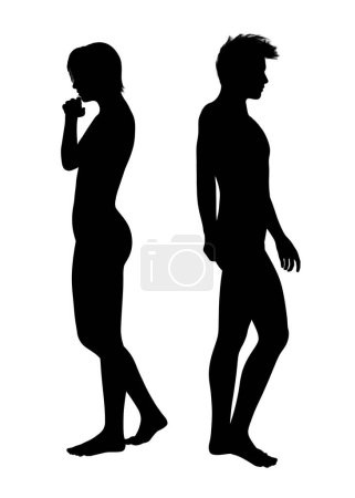 Photo for Lovers - Boy and Girl silhouette - Royalty Free Image