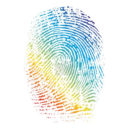 Téléchargez les photos : Colorful Fingerprint - rainbow colors - en image libre de droit