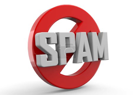 Téléchargez les photos : Stop Spam - 3D concept - en image libre de droit