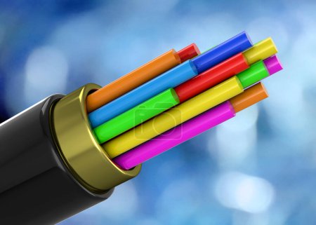 Photo for Colorful Cable - 3D render - Royalty Free Image