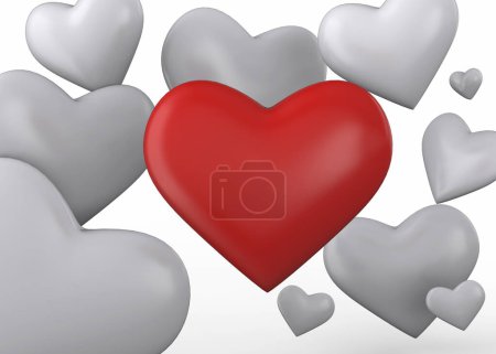 Foto de Corazón y Amor - 3D - Imagen libre de derechos