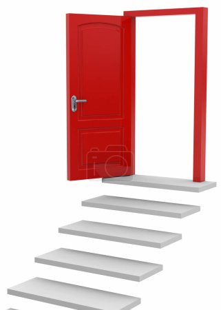 Photo for Open Door and Stairs- 3D - Royalty Free Image