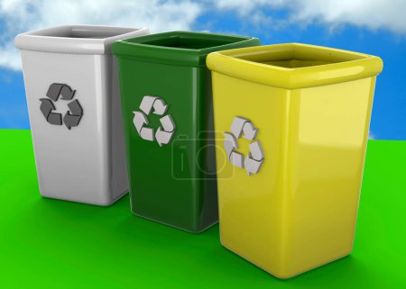 Photo for Recycle Bin - 3D render - Royalty Free Image