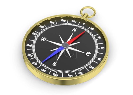 Photo for Compass on the Map 3D - Royalty Free Image