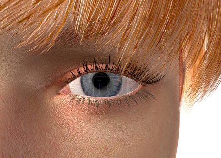 Photo for Boy's Eye - 3D render - Royalty Free Image