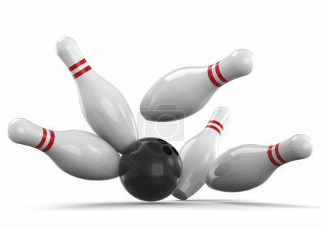 Photo for The BOWLING - 3D render - Royalty Free Image