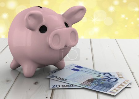 Photo for Pig Coin bank - 3D - Royalty Free Image
