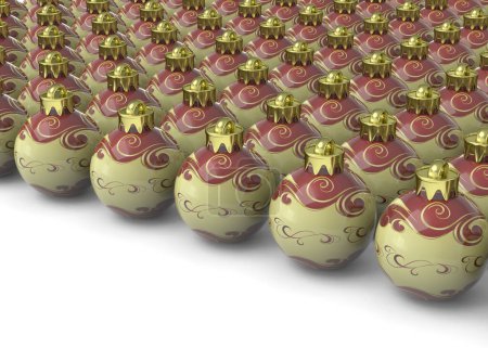 Téléchargez les photos : Boules de Noël - rendu 3D - en image libre de droit