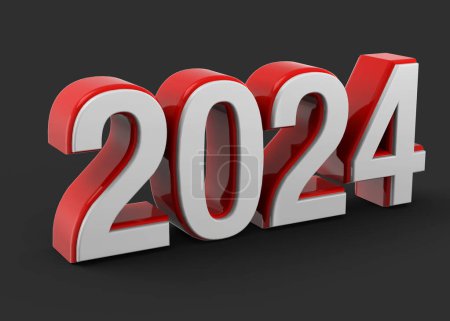 Photo for New Year 2024 - 3d render - Royalty Free Image