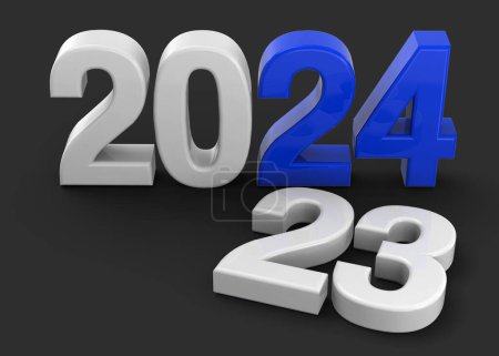 Photo for New Year 2024 - 3d render - Royalty Free Image